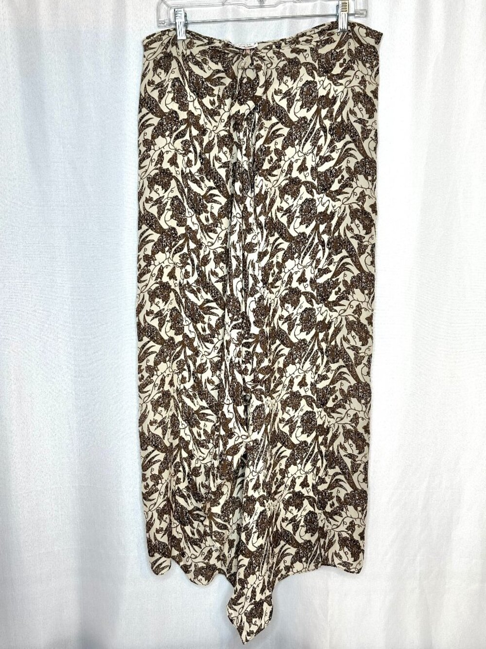 Vintage John Patrick 100% Silk Sarong Size 4 Elevated Beach Resortwear Botanical